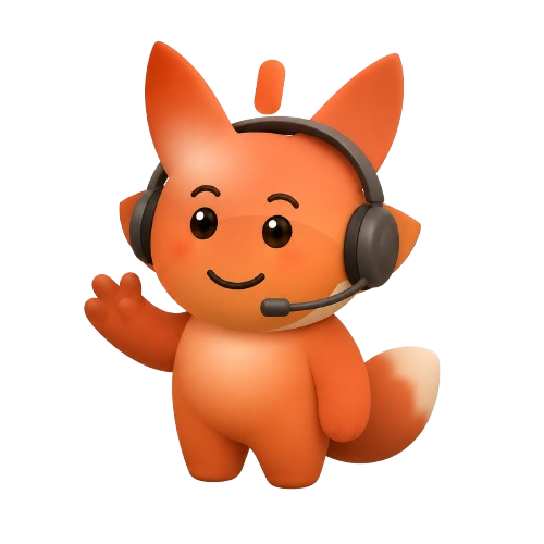 Aki mascot — chú cáo đeo tai nghe, linh vật của app luyện nói tiếng Nhật Aki